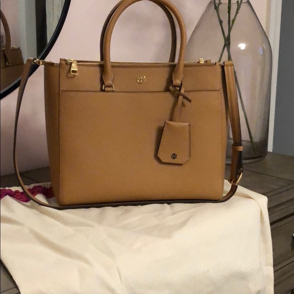 Tory Burch Robinson double zip tote